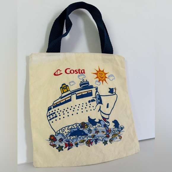 🆓 - Vintage Costa Mini Canvas Cruise Small Tote Bag - Free With Purchase - Picture 7 of 16